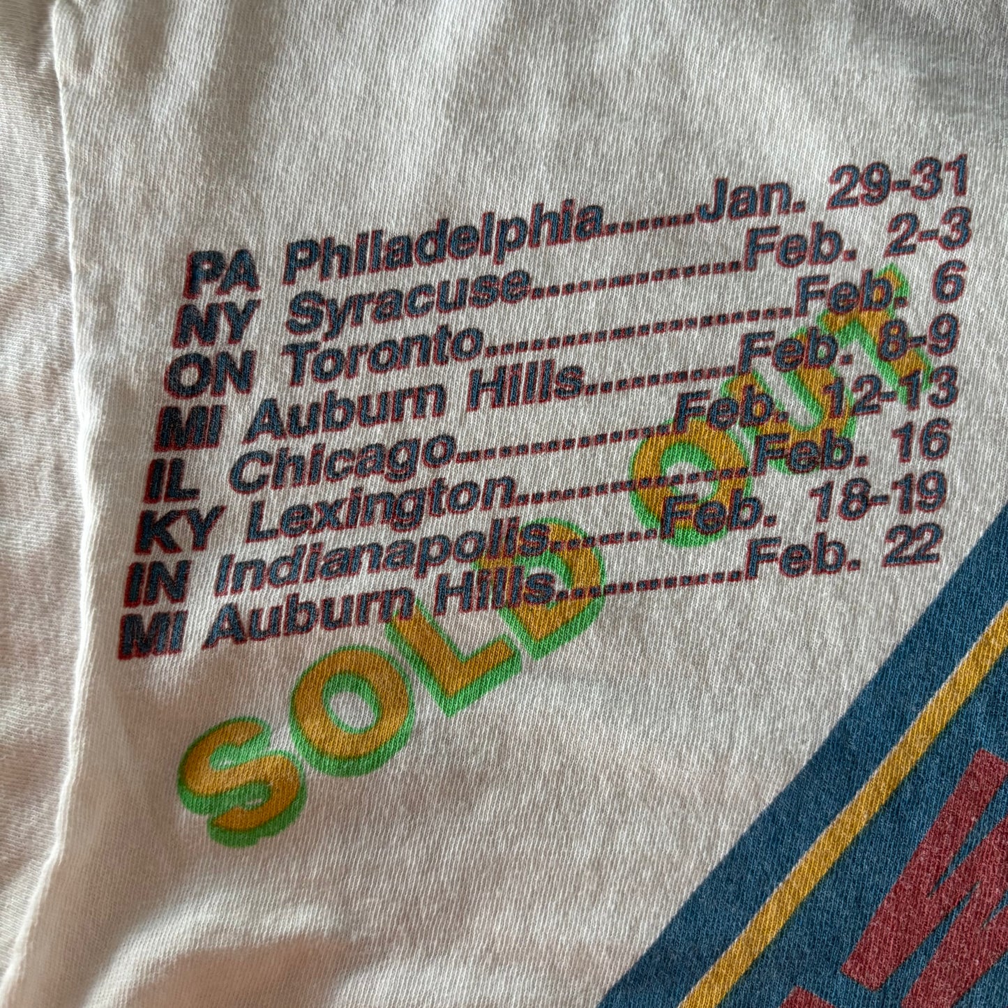 90's  BILLY JOEL  STORM FRONT 1990 ツアーTシャツ 白 サイズ不明 /A7505T-SO