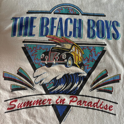 90's  All Sport  THE BEACH BOYS Summer in Paradise バンドTシャツ 白 L /A7504T-SO