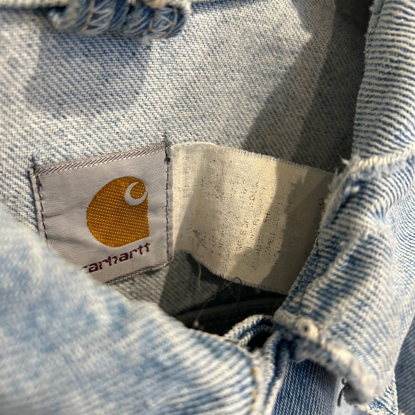 80's~ Carhartt カーハート デニムジャケット 青 (XL)/B3397J-SO