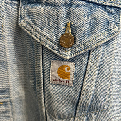 80's~ Carhartt カーハート デニムジャケット 青 (XL)/B3397J-SO