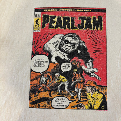 90's  anvil  PEARL JAM 1998 YIELD TOUR  プリントTシャツ 白 L /A7503T-SO