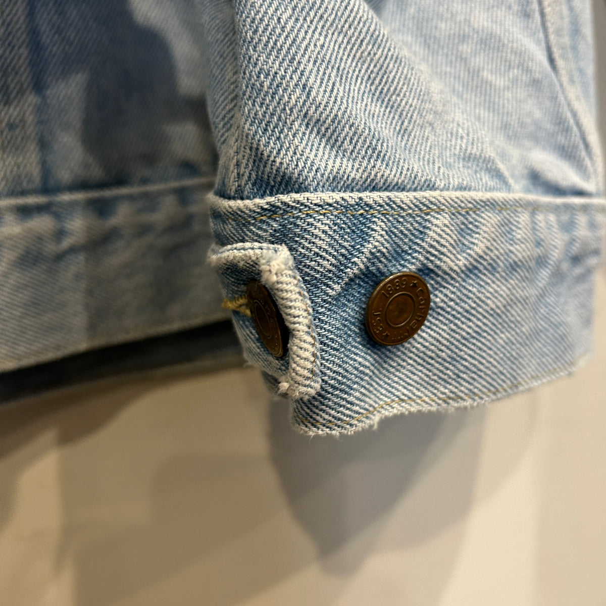 80's~ Carhartt カーハート デニムジャケット 青 (XL)/B3397J-SO