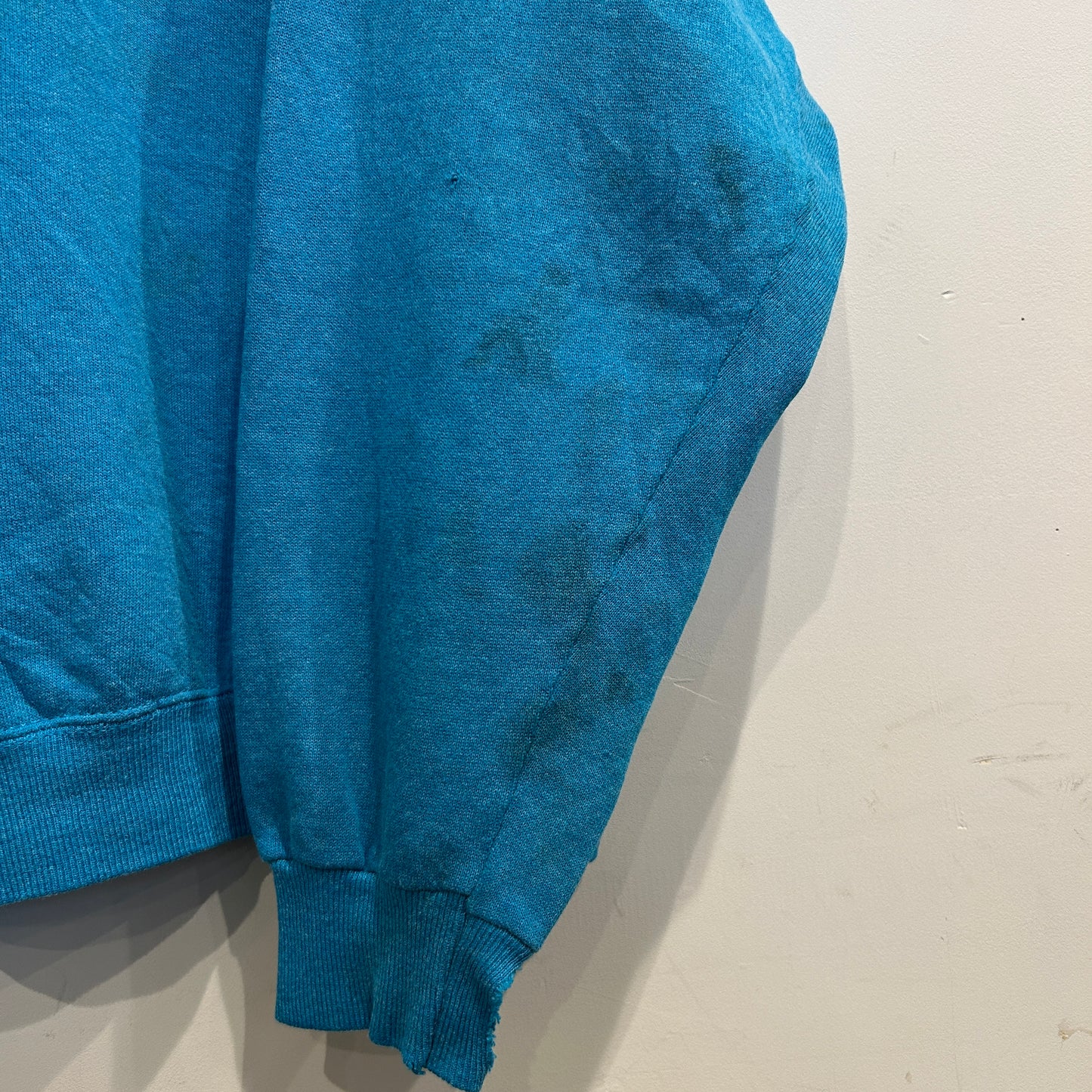 80's Harley Davidson ハーレー 発泡/ラバー両面プリントスウェット ターコイズ/A8411S-SO