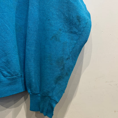 80's Harley Davidson ハーレー 発泡/ラバー両面プリントスウェット ターコイズ/A8411S-SO