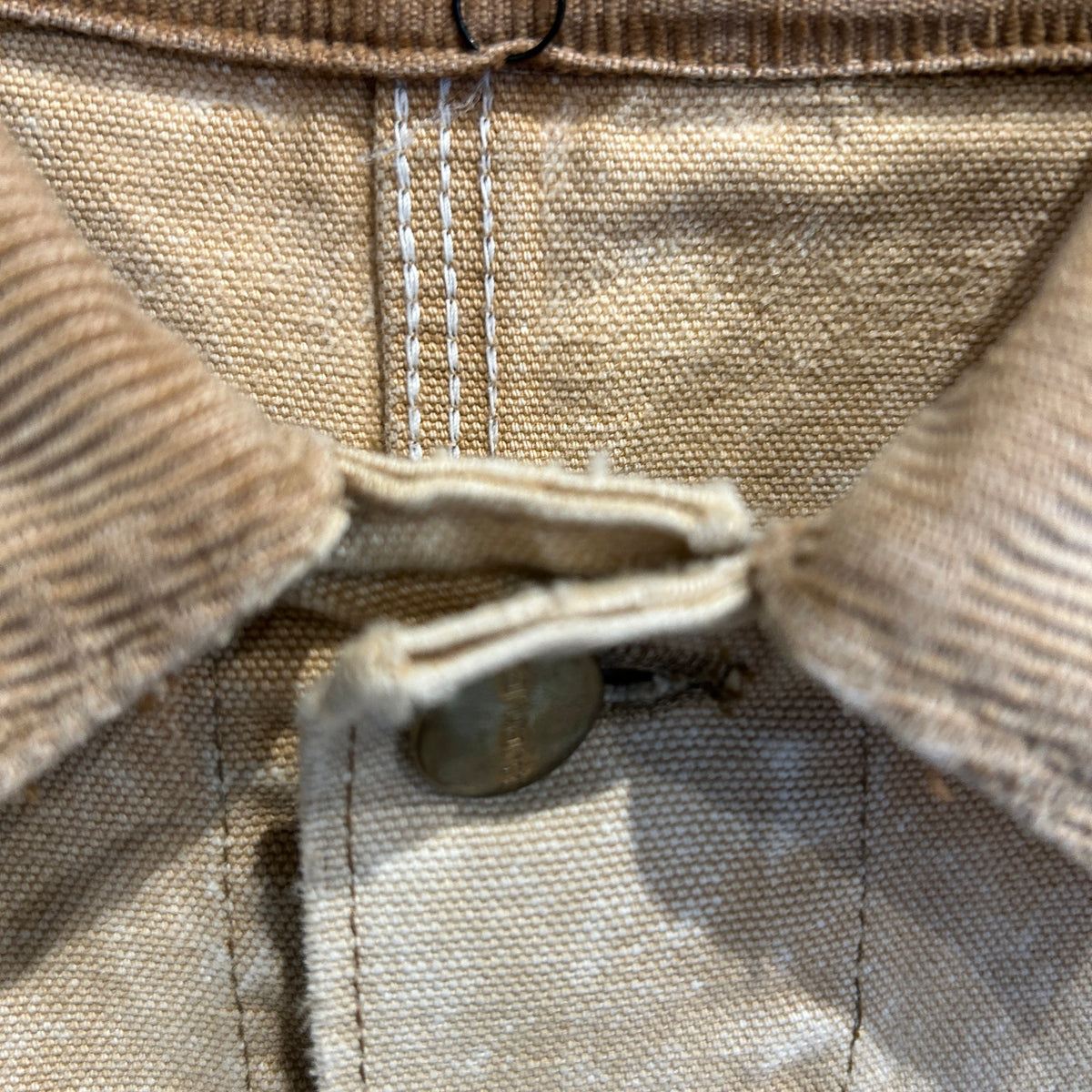 90's~ Carhartt カーハート 裏地無し チョアコート ベージュ (サイズ不明)/C0312J-SO
