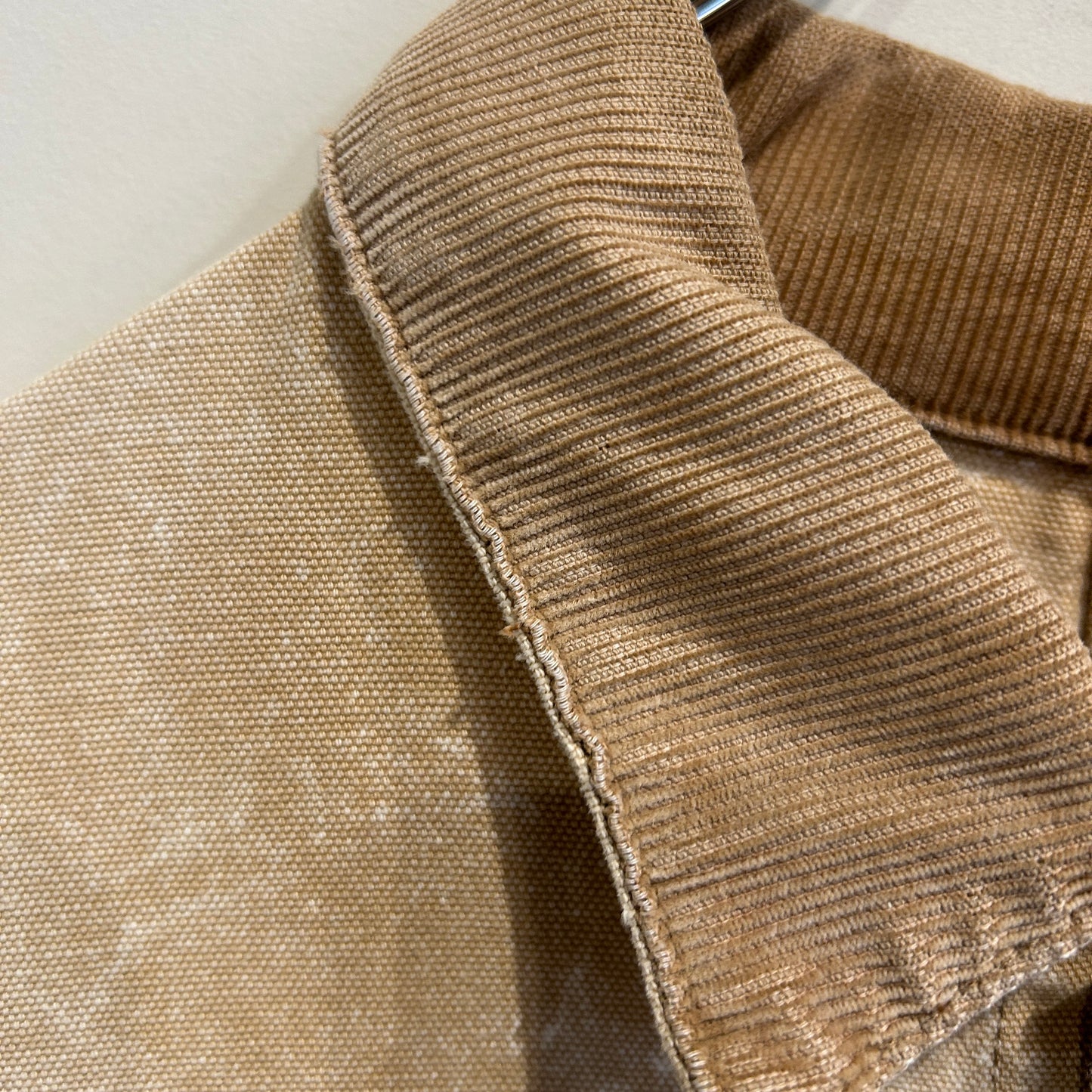 90's~ Carhartt カーハート 裏地無し チョアコート ベージュ (サイズ不明)/C0312J-SO