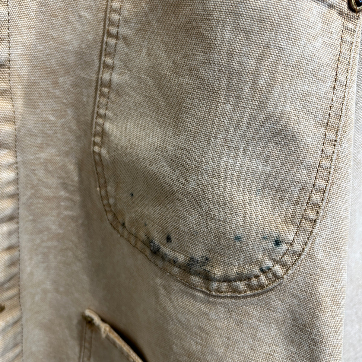 90's~ Carhartt カーハート 裏地無し チョアコート ベージュ (サイズ不明)/C0312J-SO