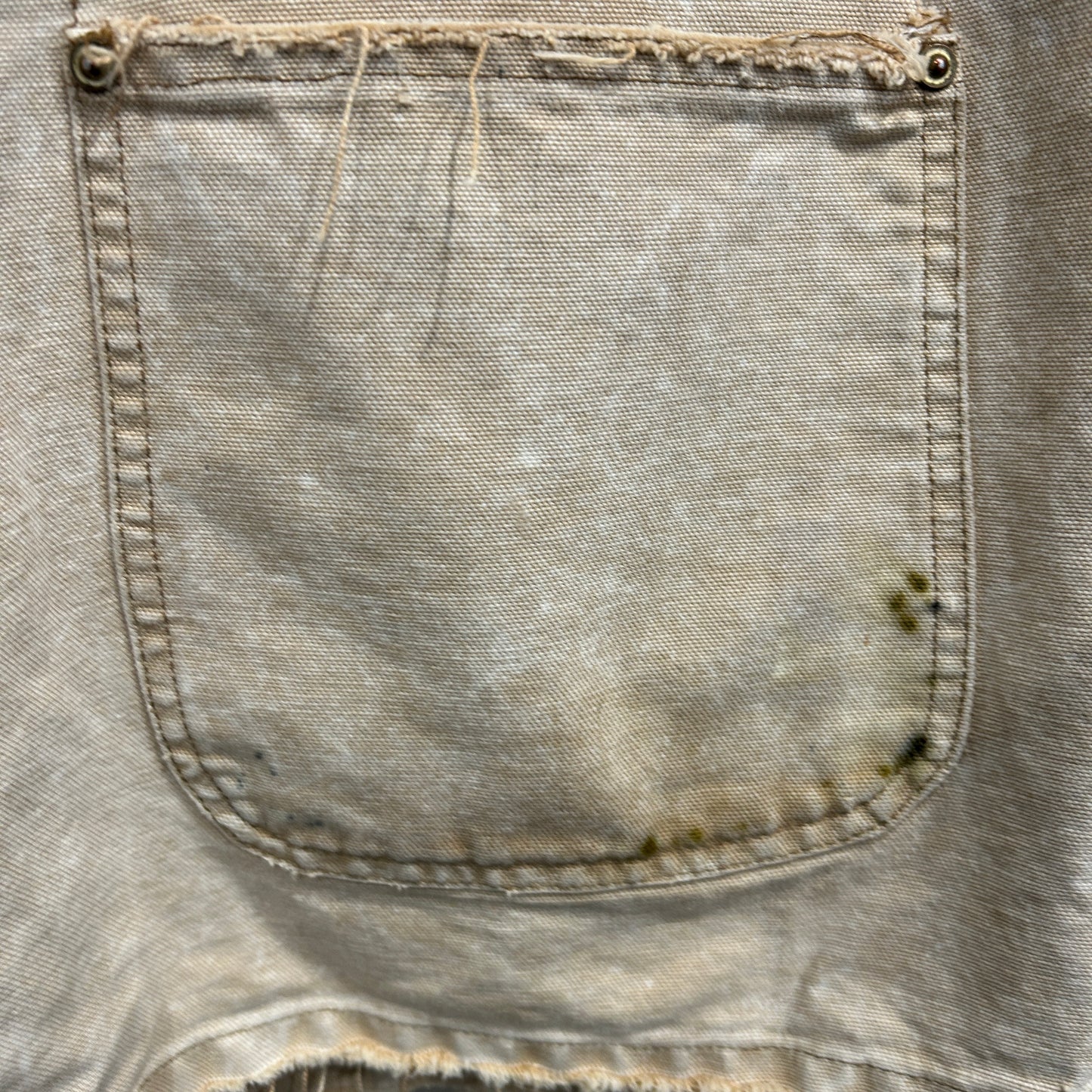 90's~ Carhartt カーハート 裏地無し チョアコート ベージュ (サイズ不明)/C0312J-SO