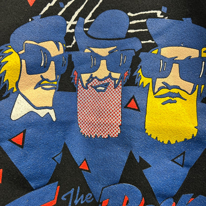90's Tultex ZZ TOP "The Top Boys"プリントスウェット バンド ブラック(L)/B1719S-SO