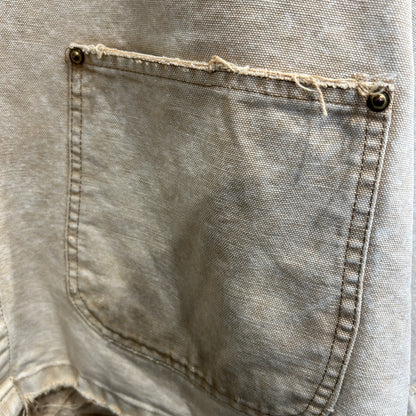 90's~ Carhartt カーハート 裏地無し チョアコート ベージュ (サイズ不明)/C0312J-SO
