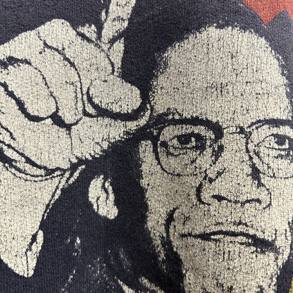 90's MALCOM X マルコム プリントスウェット フェード ネイビー/A8210S-SO