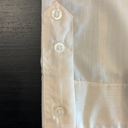 70's LOL TUN キューバシャツ 刺繍 半袖シャツ 白 (L)/A3759S-SO