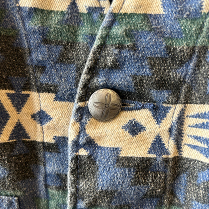 00's RRL ラルフローレン Southwestern Vest ネイティブ柄ベスト ジレ ブルー(M)/A9196V-SO