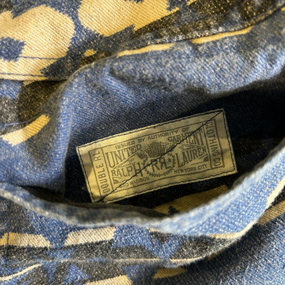 00's RRL ラルフローレン Southwestern Vest ネイティブ柄ベスト ジレ ブルー(M)/A9196V-SO