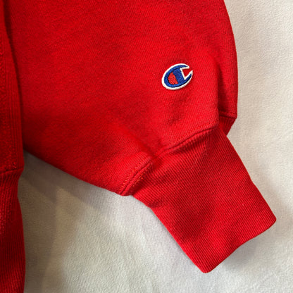 90's Champion Reverse Weave リバースウィーブ IOWA STATE スウェット フーディー レッド(XL)/C0769R-SO