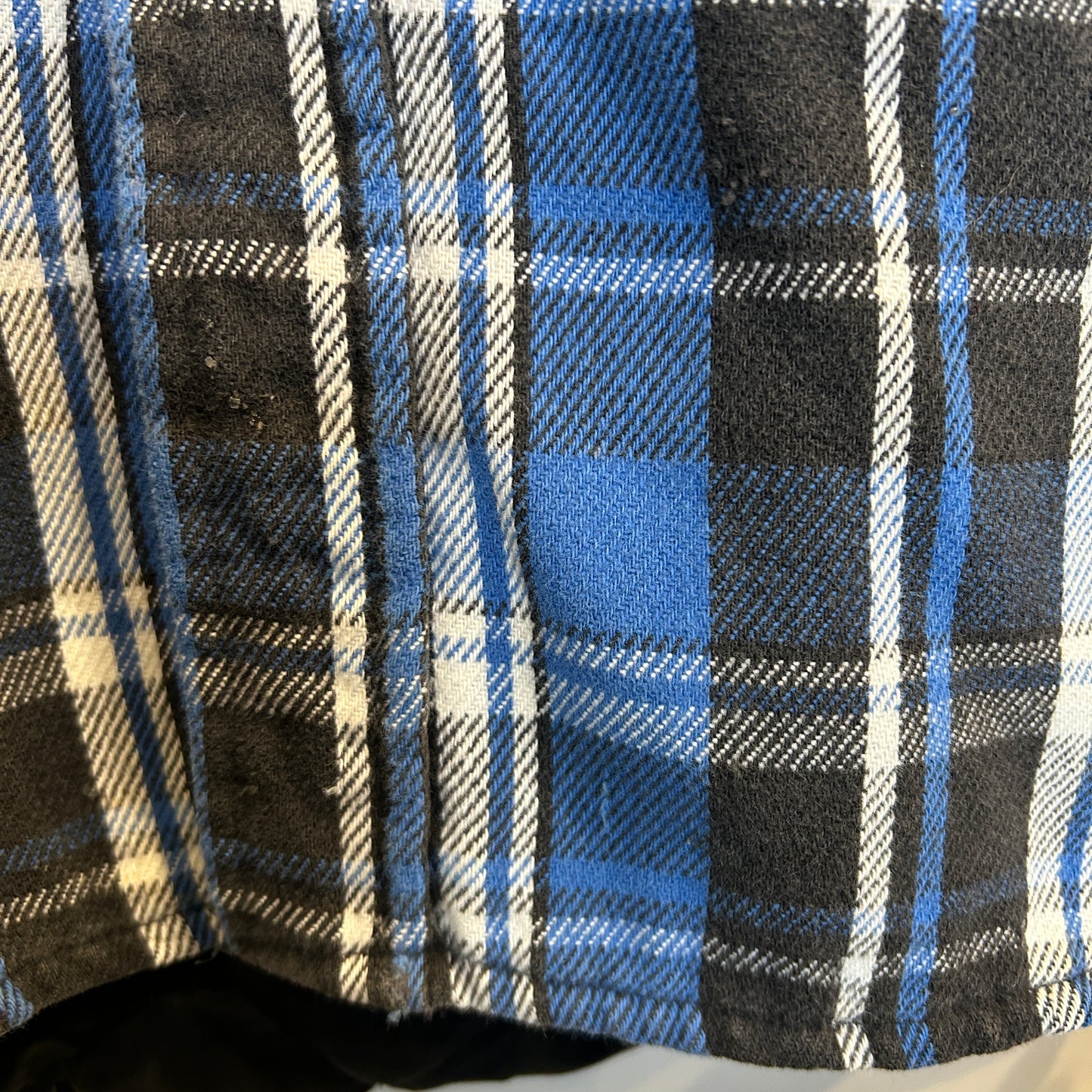 00's NATIONAL キルティングライナーネルシャツ 青白黒(M)/A8871SH-SO