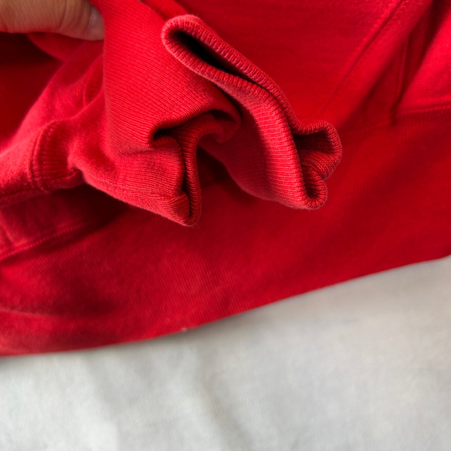 90's Champion Reverse Weave リバースウィーブ IOWA STATE スウェット フーディー レッド(XL)/C0769R-SO