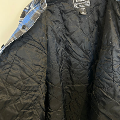 00's NATIONAL キルティングライナーネルシャツ 青白黒(M)/A8871SH-SO