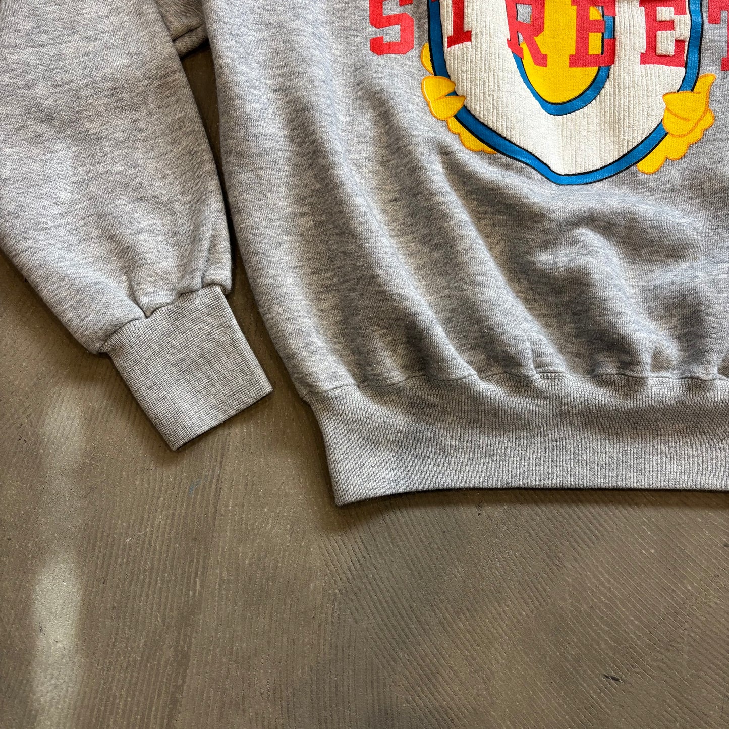 90's Sesame Street Big Bird ビッグバード ラグランスウェット グレー(XL)/C0143S-SO