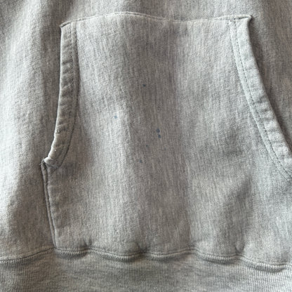 90's. Champion Reverse Weave 3段プリント スウェットフーディー グレー (L)/C0771R-SO