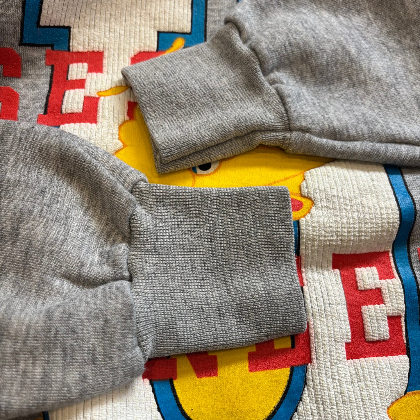 90's Sesame Street Big Bird ビッグバード ラグランスウェット グレー(XL)/C0143S-SO