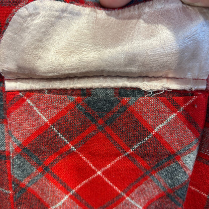 60's LEVI'S リーバイス オープンカラーウールチェックシャツ 赤グレー黒/A9623SH-SO