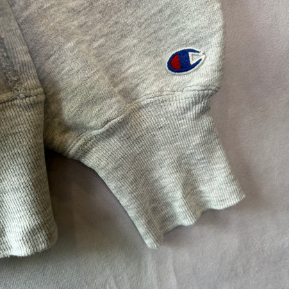 90's. Champion Reverse Weave 3段プリント スウェットフーディー グレー (L)/C0771R-SO