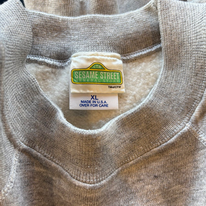 90's Sesame Street Big Bird ビッグバード ラグランスウェット グレー(XL)/C0143S-SO