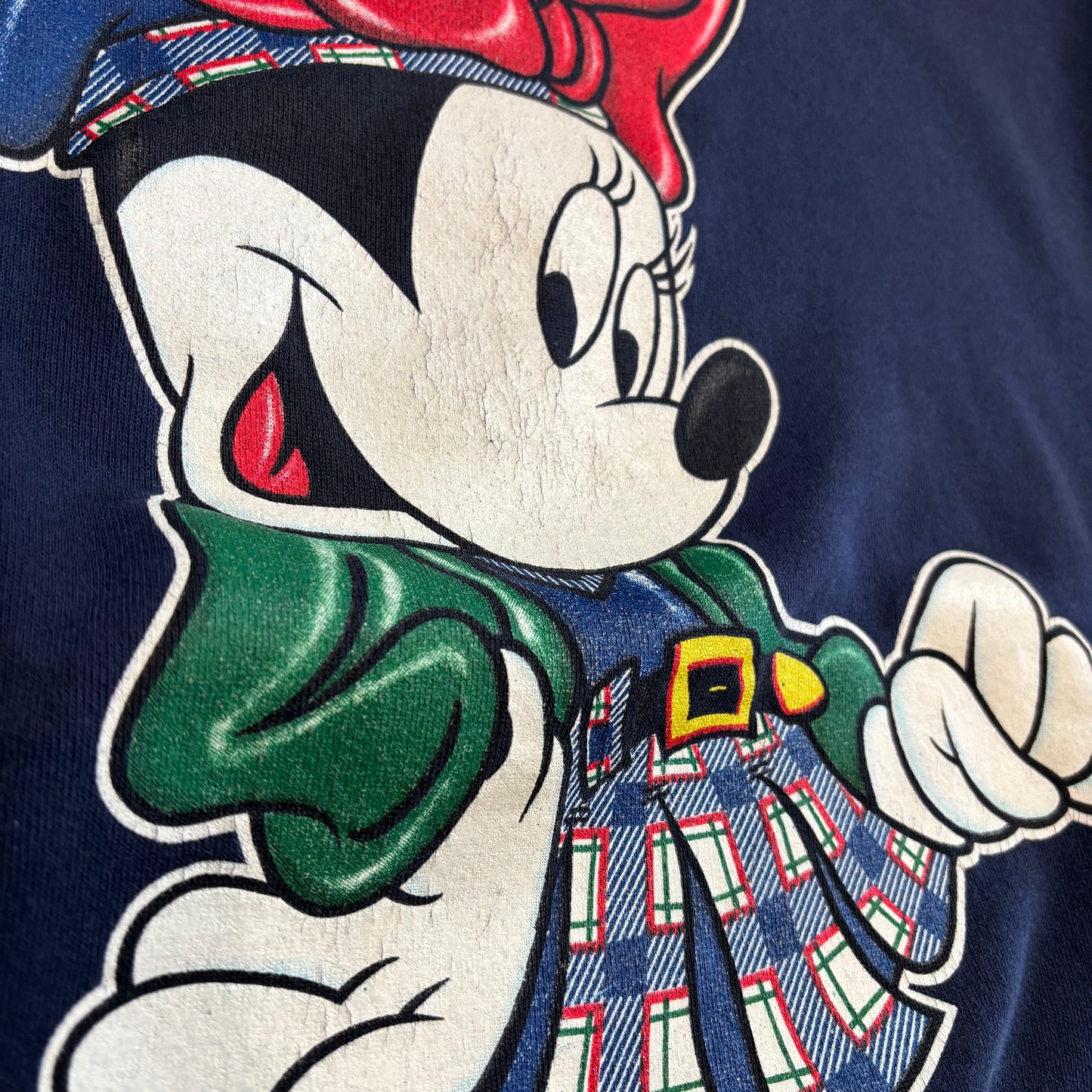 90's Mickey Unlimited Disney ディズニー キャラクタースウェット ネイビー(about M) /A8739S-SO