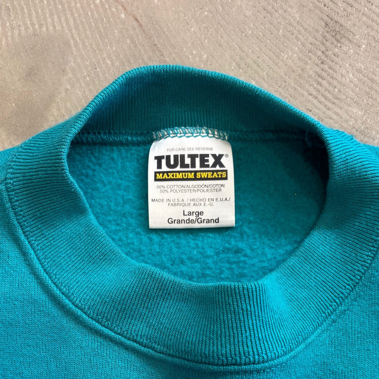 90's Disney Mickey "California"ディズニー ミッキー スウェット ターコイズ(L)/C0128S-SO