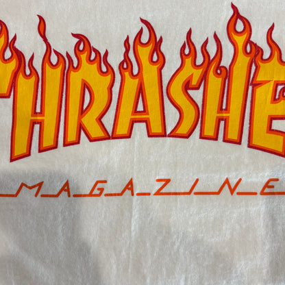 00's THRASHER ロゴプリントTシャツ 白 (サイズ不明)/B1943T-SO