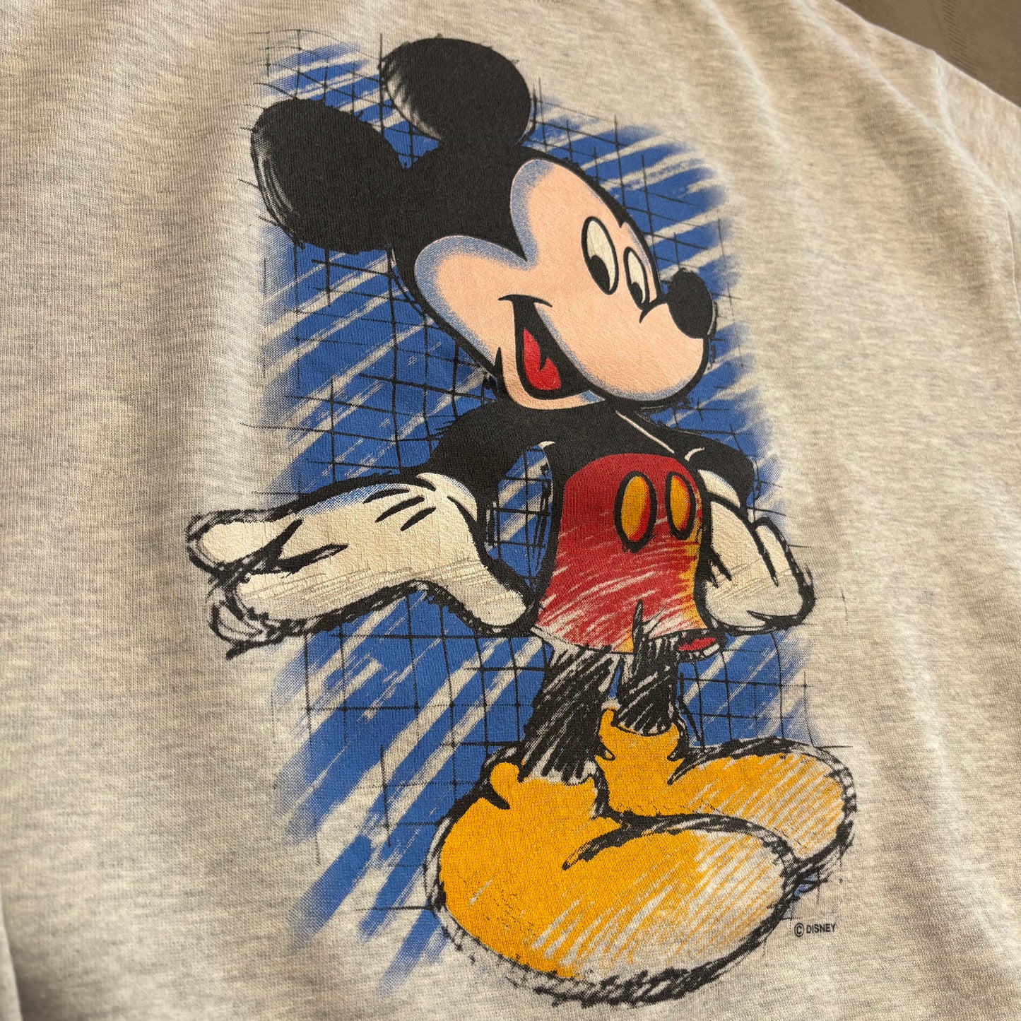 80~90's Velva Sheen Mickey ディズニー ミッキー スウェット グレー(XL)/B0082S-SO