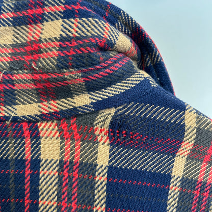 70's BIG MAC ビッグマック 単色タグ ネルシャツ 襤褸 ベージュ/ネイビー(M)/A8083SH-SO