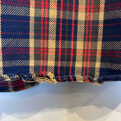 70's BIG MAC ビッグマック 単色タグ ネルシャツ 襤褸 ベージュ/ネイビー(M)/A8083SH-SO