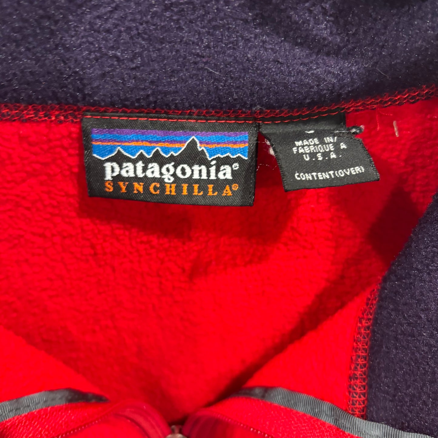 90's Patagonia パタゴニア シンチラ フリースベスト 赤 (L)B1424V-SO