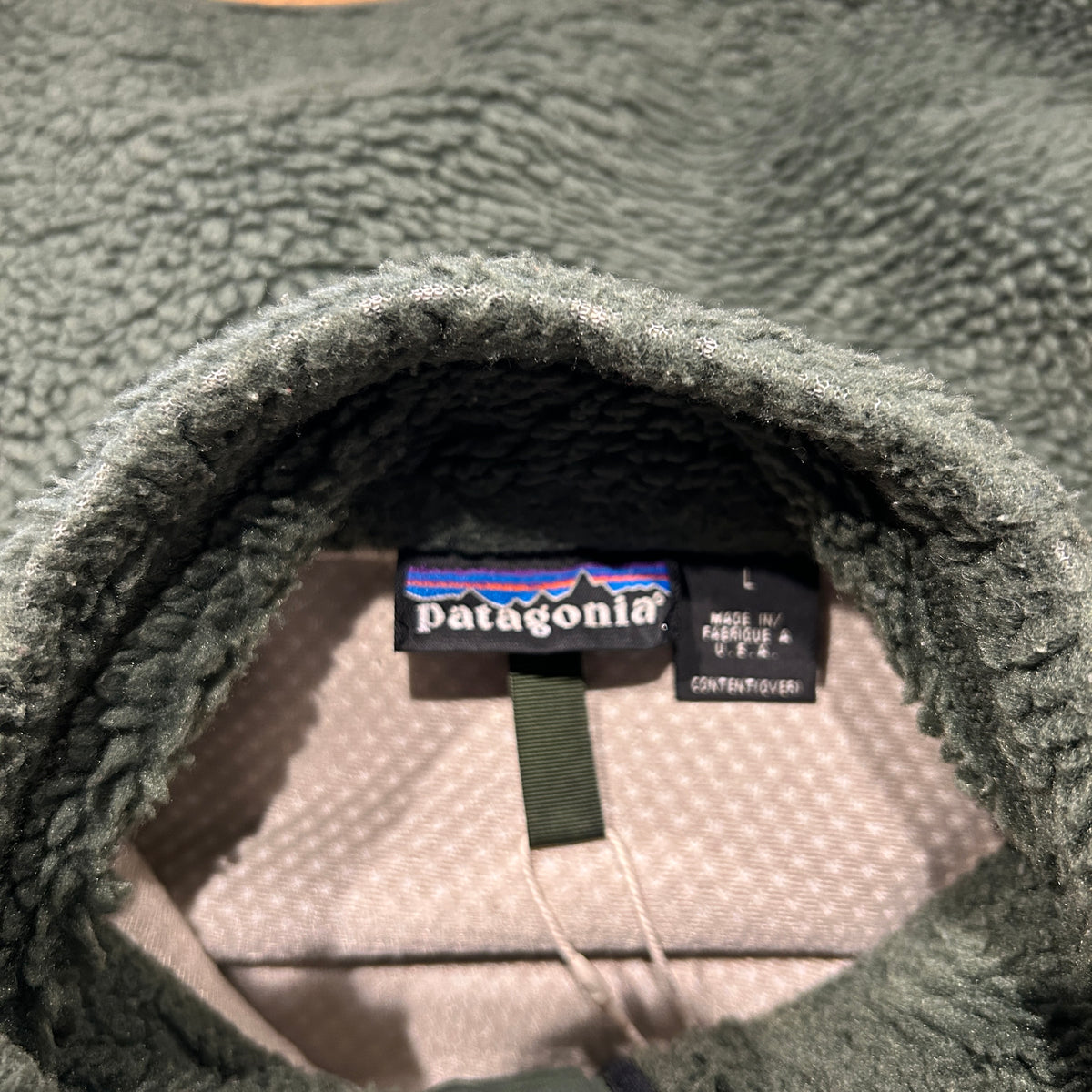 Patagonia パタゴニア レトロx フリースベスト USA製 オリーブ(L)A9871V-SO