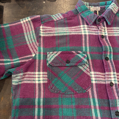 00's RUGGED TRAIL チェック フランネルシャツ パープルグリーン (L) /A8873SH-SO