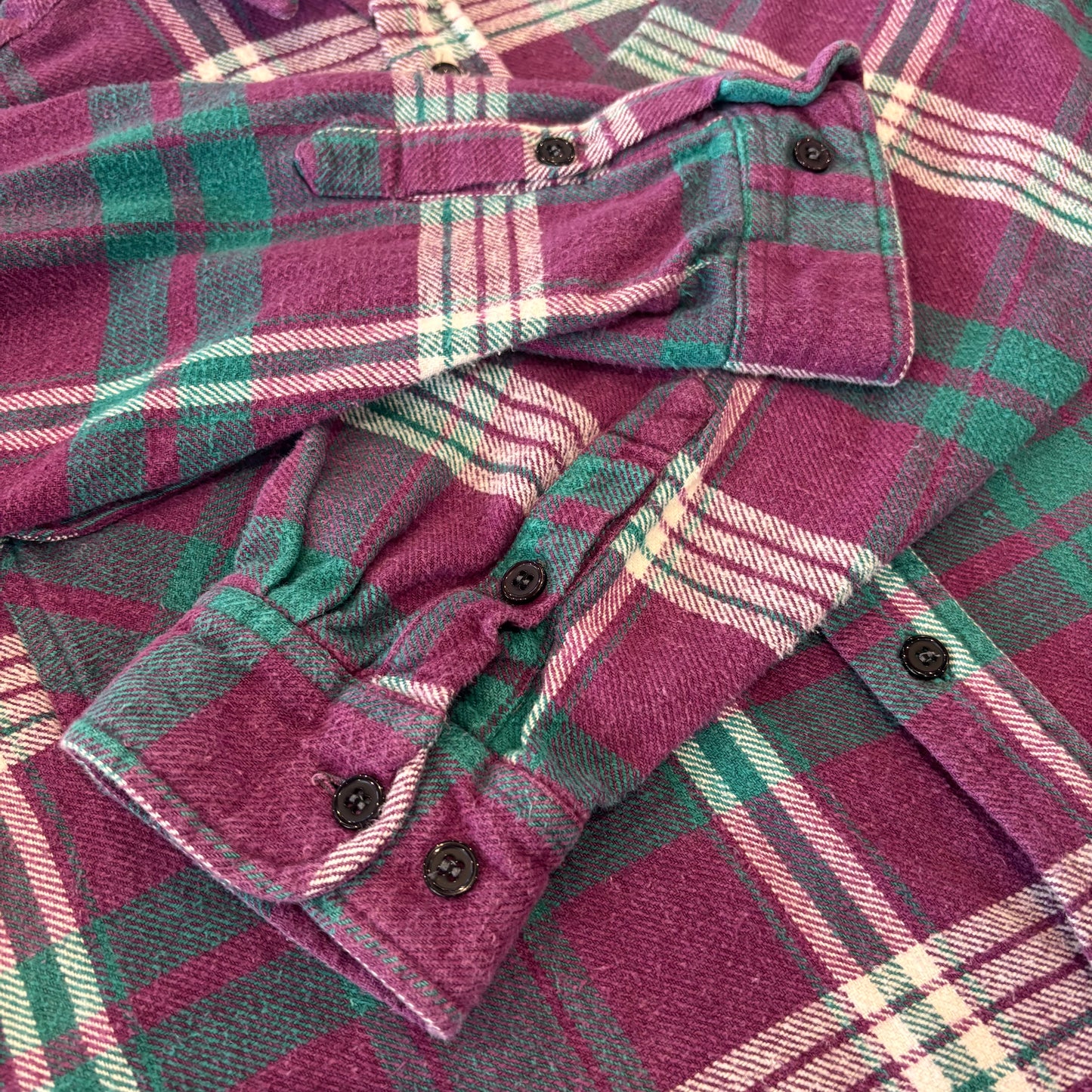 00's RUGGED TRAIL チェック フランネルシャツ パープルグリーン (L) /A8873SH-SO