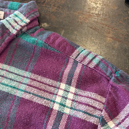 00's RUGGED TRAIL チェック フランネルシャツ パープルグリーン (L) /A8873SH-SO