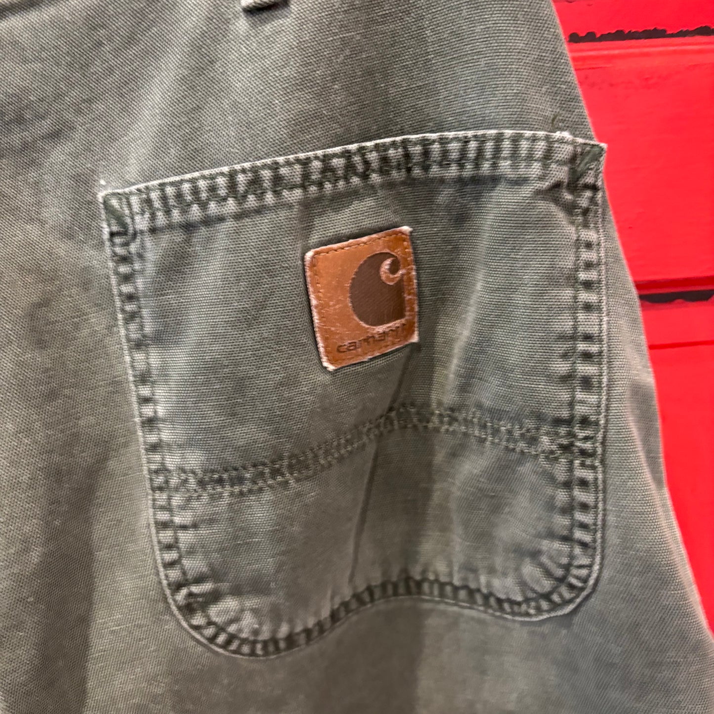 00's Carhartt カーハート ダック ショートパンツ B133 MOS (サイズ不明)/B2938P-SO