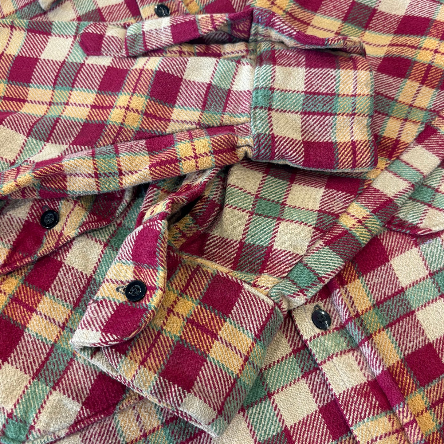 00's VIP  フランネルシャツ ワインレッドベージュ (S) /A8819SH-SO