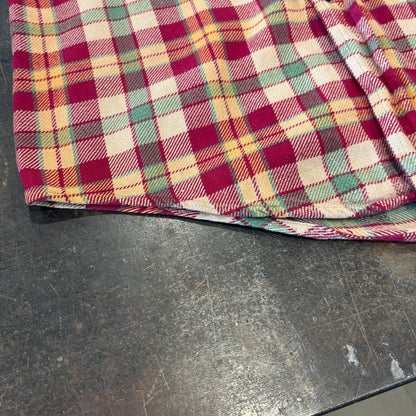 00's VIP  フランネルシャツ ワインレッドベージュ (S) /A8819SH-SO