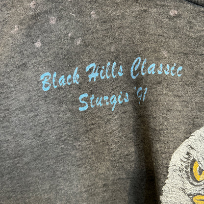 80's Harley-Davidson ”スタージス・ラリー” イーグルプリントTシャツ 黒 (L)/A4047T-SO