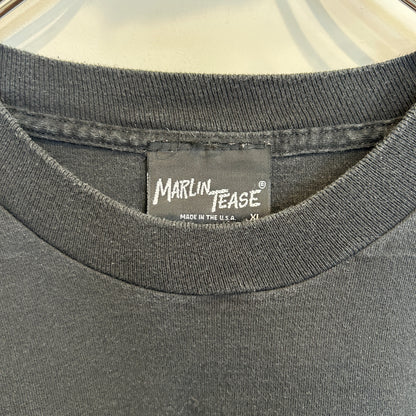 90's Marlin tease レストラン Piggy's アニマルプリントTシャツ 黒 (XL)/B2725T-SO