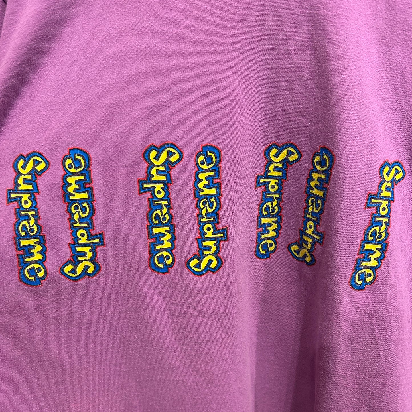 2018SS Supreme Gonz Logo Tee リピートロゴTシャツ 薄紫 (サイズ不明)/B502T-SO