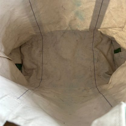 90's L.L.Bean Boat＆Tote キャンバストート 白薄緑/B0996AC-SO