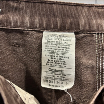 00's Carhartt カーハート ダブルニーパンツ B136 DKB (34×34)/C1059P-SO
