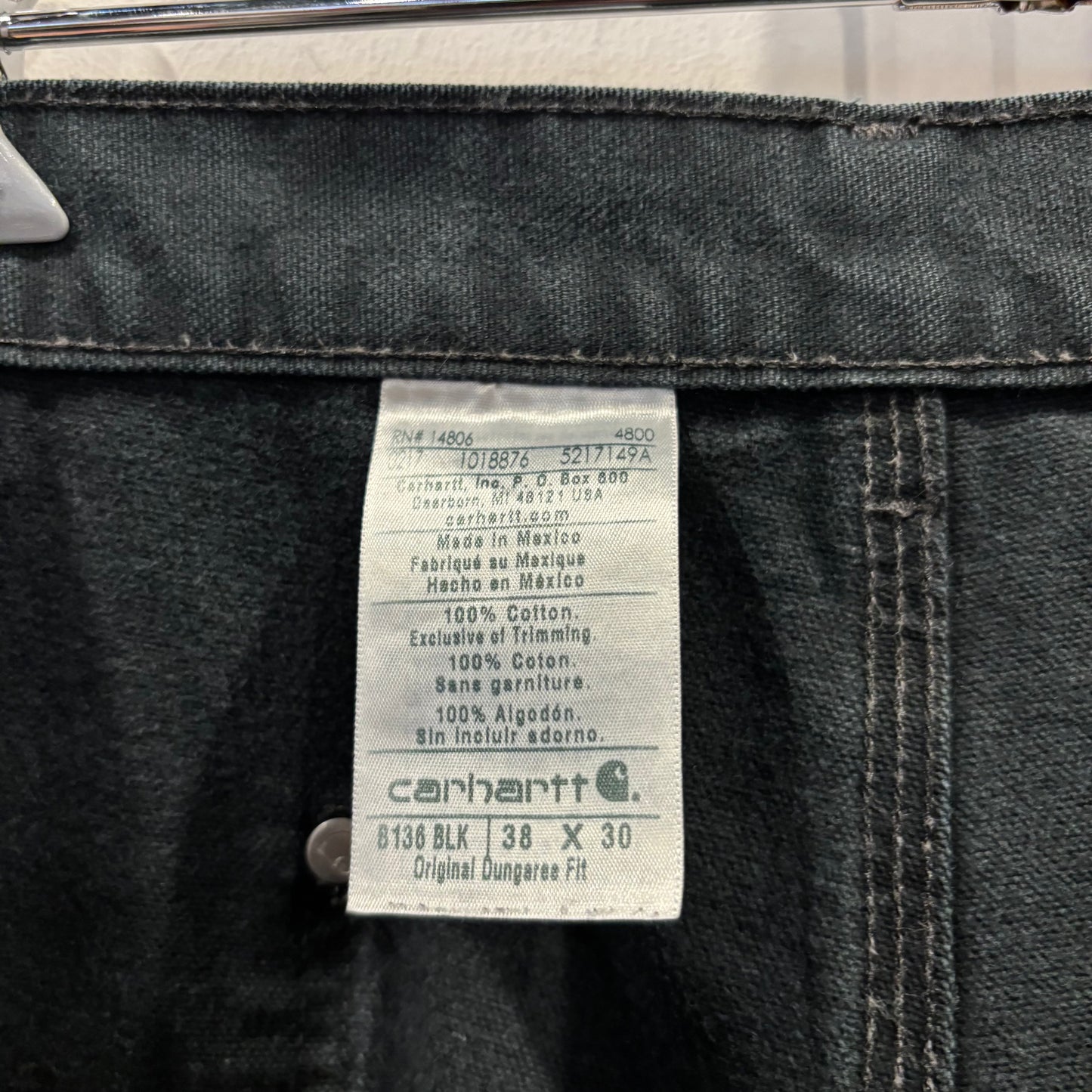 00's Carhartt カーハート ダブルニーパンツ B136 BLK (38×30)/C1061P-SO