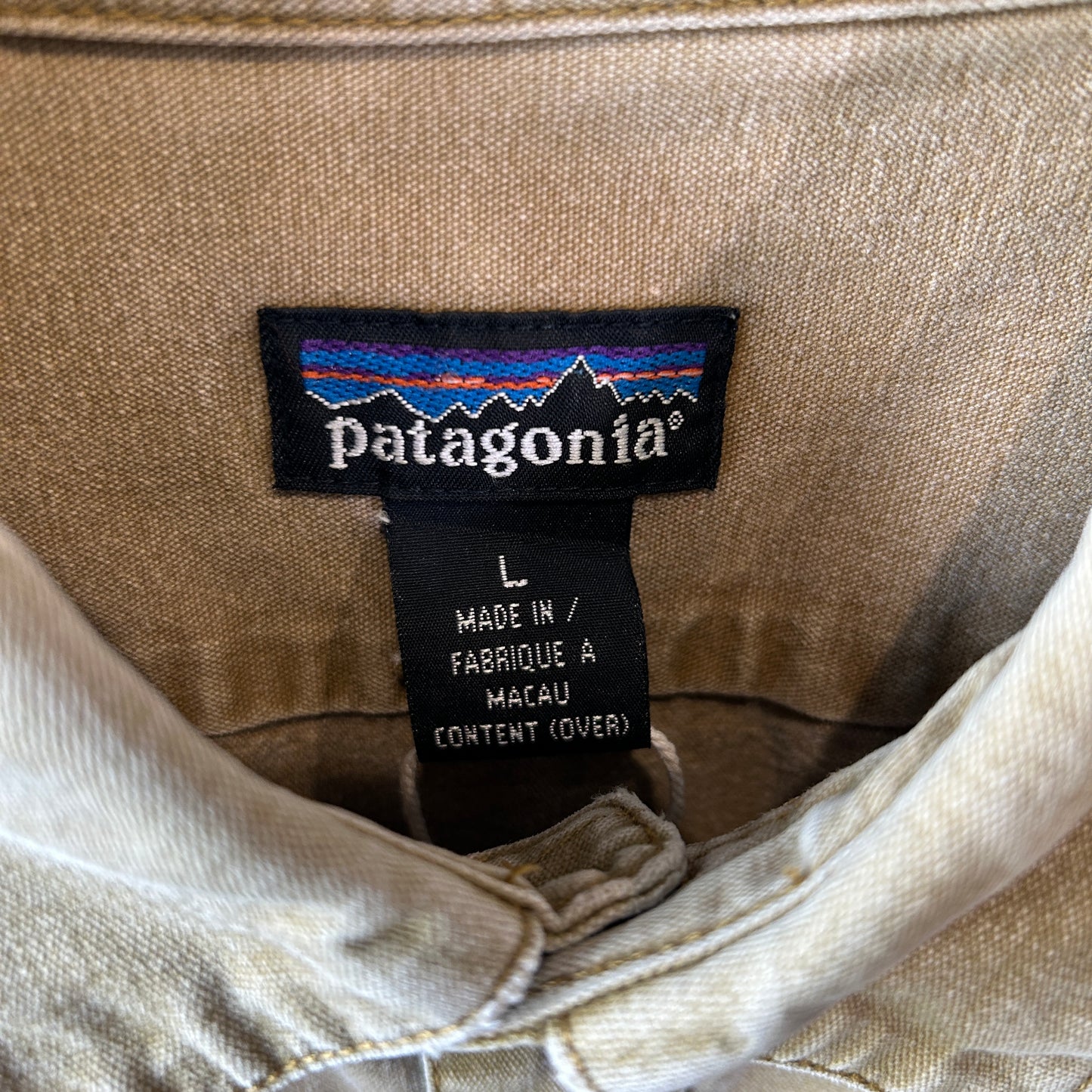 90's Patagonia パタゴニア キャンバスワークシャツ (L)/C0259SH-SO