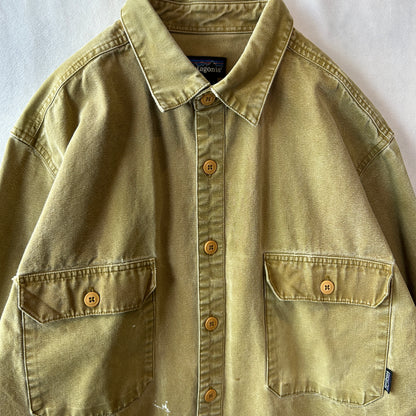 90's Patagonia パタゴニア キャンバスワークシャツ (L)/C0259SH-SO